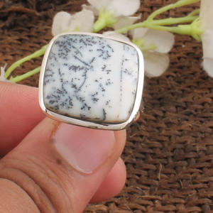 Natural Dendritic Opal <b>Ring</b> 925 Sterling <b>Silver</b> Tree Opal Gemstone <b>Ring</b> Opal Jewelry for Women Handcrafted <b>Statement</b> Wholesale - Product Image 4