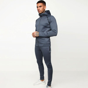Ensemble décontracté d'hiver pour hommes, vêtements de sport pour frères, tenue de fitness, survêtement lourd uni 2-en-1 pour le jogging - Product Image 1
