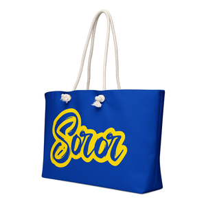 Sigma Gamma Rho Weekender <b>Bag</b> SGRHO Soror Pretty Poodles Blue Travel Tote <b>Large</b> Capacity Overnight Gift Beach <b>Bag</b> Custom - Product Image 3