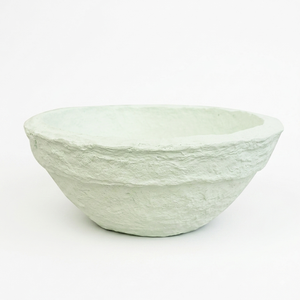 Handmade Paper Mache Salad Fruit <b>Serving</b> <b>Bowl</b> Textured <b>White</b> Decorative Centerpiece Tabletop Basin Wholesale - Product Image 6