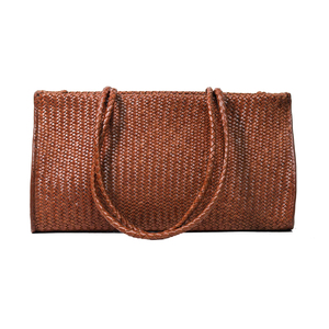 กระเป๋าถือสานหนังแท้ 100% คุณภาพพรีเมียมสำหรับผู้หญิง สไตล์เมืองทันสมัย เหมาะสำหรับทำงาน เดินทาง และใช้ในชีวิตประจำวัน - Product Image 1