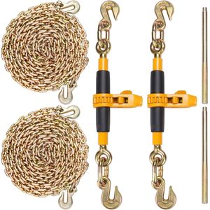 Tendicatena a cricchetto per carichi pesanti 5/16'-3/8' con limite di carico sicuro di 7100 libbre, salva-lavoro, antiscivolo per il controllo del carico, catene G80 - Product Image 1