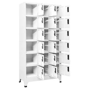 Armoire de rangement en acier blanc 35,4 x 15,7 x 70,9 pouces - Product Image 3