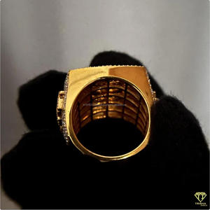 Anillo Personalizado de Plata de Ley 925 Chapado en Oro con Diseño de Animal Helado Estilo Hip Hop para Bar, Joyería Unisex para Hombre - Product Image 6