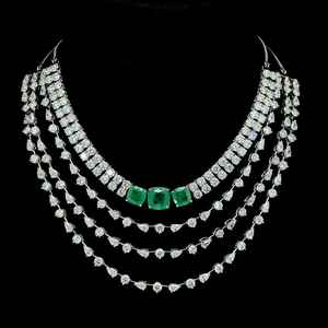 Collier en or 14 carats plaqué or, avec diamant de laboratoire certifié par le testeur de diamants, pour une soirée luxueuse - Product Image 5