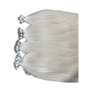 Extensiones de cabello humano vietnamita Remy platino teñido a granel al por mayor fuente ALTA virgen recto 20 pulgadas máquina doble trama - Product Image 1