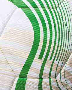 Ballon de football d'entraînement professionnel TORO SKINS en cuir PU, taille 5, rayures vertes, durable, cousu à la machine, fabriqué au Pakistan - Product Image 2