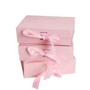 Custom Eco-Friendly Biodegradable Luxury Rigid Square Ribbon Magnetic <b>Box</b> Embossed Art Paper Packaging Sponge Liner UV Printed - Product Image 1