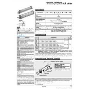 กระบอกลมนิวเมติก SMC MDBB32-500Z ชิ้นส่วนนิวเมติก - Product Image 3