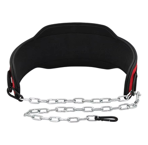 Geo Brother Company Custom Neoprene Heavy Duty Dip <b>Belt</b> <b>Chain</b> for Weighted Dips Pull-Ups Hip Strength Training Weightlifting - Product Image 5