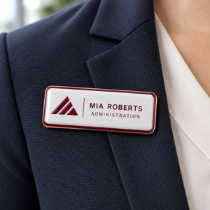 Magnetic <b>Name</b> Badge Custom Metal Employee Staff <b>Name</b> <b>Tag</b> with Logo OEM Manufacturer - Product Image 4