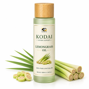 Huile Essentielle de Citronnelle du Tamil Nadu 100% Pure et Naturelle de Qualité Supérieure, Distillée à la Vapeur, pour Aromathérapie et Soin du Visage, par Kodai Global Export - Product Image 1