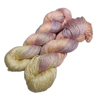 100% pur fil de soie filé fabriqué à partir de cocon de soie de mûrier utilisé pour tapis touffetage à la main tissage tricot Crochet Art et artisanat