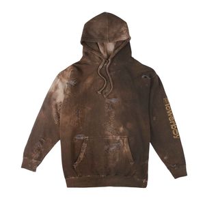 Oversized Embossed Print Hoodie <b>Men</b> Casual Cotton French Terry Pullover Hooded <b>Sweatshirt</b> Autumn Streetwear <b>Red</b> - Product Image 5