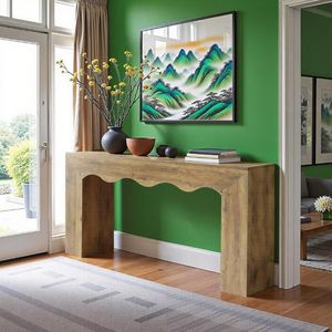 Consolle da ingresso in legno stile rustico da 63 pollici, mobile stretto per ingresso, con spazio contenitivo per divano lungo, consolle lunga da posizionare dietro il divano - Product Image 3
