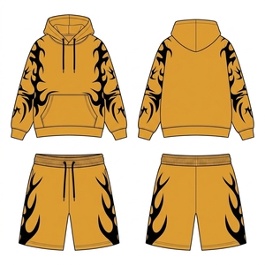 Ensemble sweat à capuche et short en molleton personnalisé, vente en gros, fabricant B2B - Product Image 3