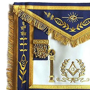 Masonic Regalia <b>Leather</b> <b>Apron</b> 3D Design Square Pattern Magnetic Decoration Embroidered Logo Sew-On Safety Pin Badge for - Product Image 3