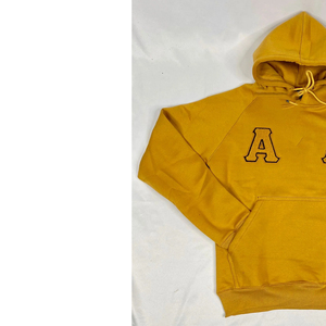 Sudadera con Capucha Oversize con Letras Griegas, Bordado Personalizado, Forro Polar Grueso, Estilo Universitario y de Fraternidad |   Alfa | - Product Image 3