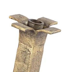 Porte-bougie en métal fait main minimaliste, impression typographique, design rustique vintage pour la décoration de Noël, décoration intérieure moderne - Product Image 4