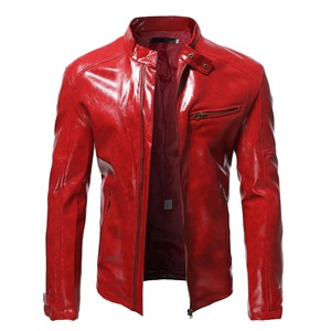 Chaqueta de Cuero PU para Hombre, Estilo Punk, Cuello Alto, para Motocicleta, Otoño Invierno, Nuevo Estilo, Marca China de Moda, Ropa de Cuero para Hombre - Product Image 5