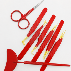 HARRAR GROUP COMPANIES Kit d'outils de précision professionnels pour extensions de cils - Pinces et ciseaux en acier inoxydable à pointes lisses pour cils - Product Image 4