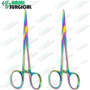 Fórceps de hemostato Kelly multicolor de acero inoxidable Recubrimiento de titanio curvo 5,5 - Product Image 4