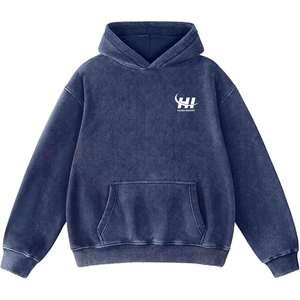 Sweat à capuche en coton premium délavé à l'acide, pour usage quotidien, finition moderne, export - Product Image 1