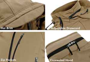 Nouvelle veste tactique imperméable 2025 pour hommes, veste de chasse softshell, coupe-vent, veste imperméable - Product Image 4