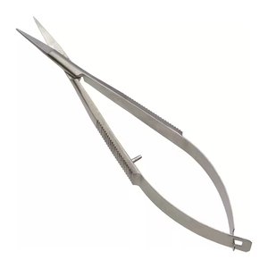 Ciseaux à sourcils professionnels Spring Scissors, couleur or noir, lames droites et aiguisées, acier inoxydable, ciseaux de beauté durables - Product Image 2