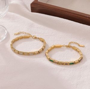 AMBER JEWELS Pulsera de tenis unisex Infinity con diamantes de laboratorio engastados en bisel, cadena chapada en oro de 10K, estilo clásico para uso diario, IGI - Product Image 1