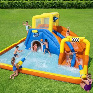 Toboggans aquatiques gonflables abordables avec grandes pistes de glisse, zones de brouillard sécurisées, construction durable et installation facile pour les événements - Product Image 3