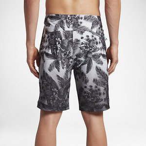 Shorts de bain pour hommes, imprimé floral tropical noir et blanc, prix direct usine, bonne qualité, vêtements OEM - Product Image 2