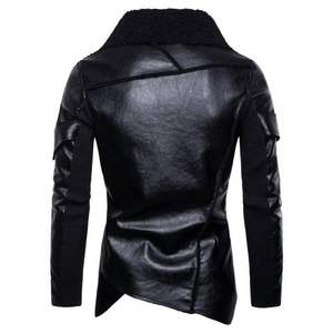 <b>Men</b> Classic Genuine Leather <b>Jacket</b> Soft Comfortable Casual Full Zip Durable Everyday Regular Fit Outerwear Winter Stand Collar - Product Image 6