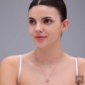 Collar de cadenas finas con abalorio de trébol PRAO - Product Image 3