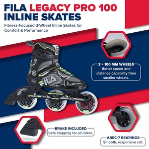 Legacy Pro 100 Inline Speed Skates for Men | <b>Precision</b>, Performance, and Stability for Training in Outdoor and Indoor Rinks - Product Image 6