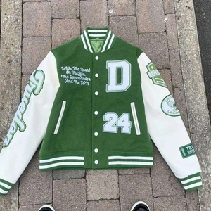 Chaqueta Varsity Personalizada de Lana Reciclada - Chaqueta Deportiva Ecológica para Hombre - Mangas Personalizadas Sostenibles - Product Image 2