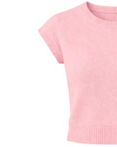 Suéter de Punto sin Mangas para Mujer, Color Rosa Bebé, Personalizado, Suave y Ligero, Cuello Redondo, Informal, Chaleco de Verano, Elegante y Moderno - Product Image 3