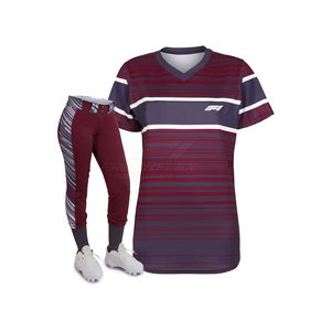Uniforme de softball pour femmes adultes à faible MOQ, 100 % polyester, confortable, respirant, durable, taille personnalisée, service OEM - Product Image 4