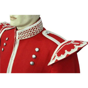 Scottish Red Doublet Kilt <b>Jacket</b> - Wholesale Piper Drummer <b>Silver</b> Braided <b>Jacket</b> Hot Sell 2026 - Product Image 3