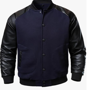 Custom Letterman Style Wool/Leather <b>Reversible</b> <b>Jacket</b> | Wholesale Embroidered Windproof Breathable Unisex <b>Jackets</b> | OEM Private - Product Image 4