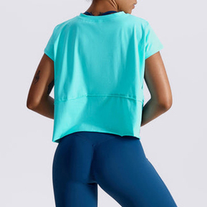 Camiseta Corta de Verano para Mujer, Holgada, de Manga Corta, Ecológica, Transpirable, de Secado Rápido, 100% Algodón, Personalizable - Product Image 6