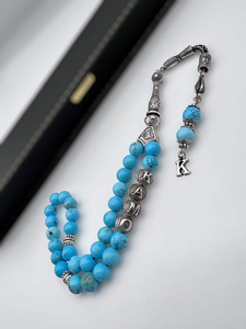 Rosario Tasbih de Perlas de Agua Dulce de Calidad, Cuentas de Oración Musulmanas de Resina con Piedra Principal, Tasbih Islámico - Product Image 2