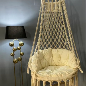 Macrame <b>Hammock</b> Chair Swing, Boho Indoor Porch Decor, Swing - Product Image 1