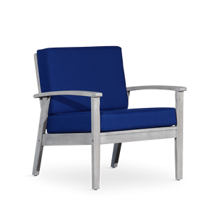 โซฟาในสวนยูคาลิปตัสสีเทาเงินแบบนั่งลึกพร้อมเบาะรองนั่งสีกรมท่า - Product Image 3