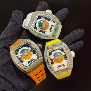 Montre mécanique squelette pour homme, automatique, de haute qualité, avec bracelet en caoutchouc, verre saphir 41 mm, style sport, fabriquée en usine - Product Image 5