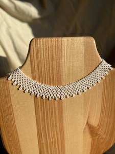 Collier ras du cou brodé de perles de verre faites à la main, style élégant UO, bijoux fantaisie pour mariée, soirée, Inde - Product Image 4