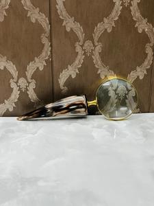 Lupa de latón hecha a mano con mango de cuerno natural auténtico | Lupa óptica vintage para lectura e inspección (el color puede variar) - Product Image 5
