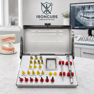 Professional Universal Dental Implant Surgical Drill Kit with Twist Drills <b>Torque</b> Ratchet Depth Gauge Drivers and Pins - Product Image 3