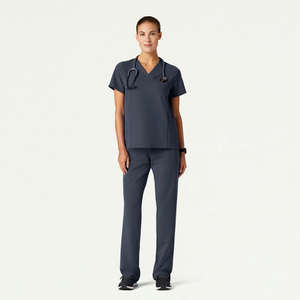 Conjunto de Uniforme Médico Premium para Enfermeras, Manga Corta, Ropa de Trabajo para Hospital, Ajuste Ceñido, Estilo Moderno, para Departamentos de Emergencias - Product Image 1