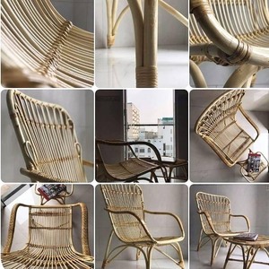 Chaise de jardin relaxante pour la famille, en rotin naturel, idéale pour lire dans la chambre ou le salon. MOQ : 1 pièce. - Product Image 4